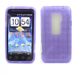 Gel Case  for HTC Evo 3D(Purple)